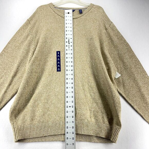 IZOD 7GG Woods Cove Chest Sweater Crew Neck Natural Color Mens Size XXL NEW - Picture 10 of 11